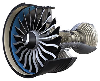 PIN Jet Engine Fan 1st stage turbine aircraft mechanic GE Engine GenX Fan Black 